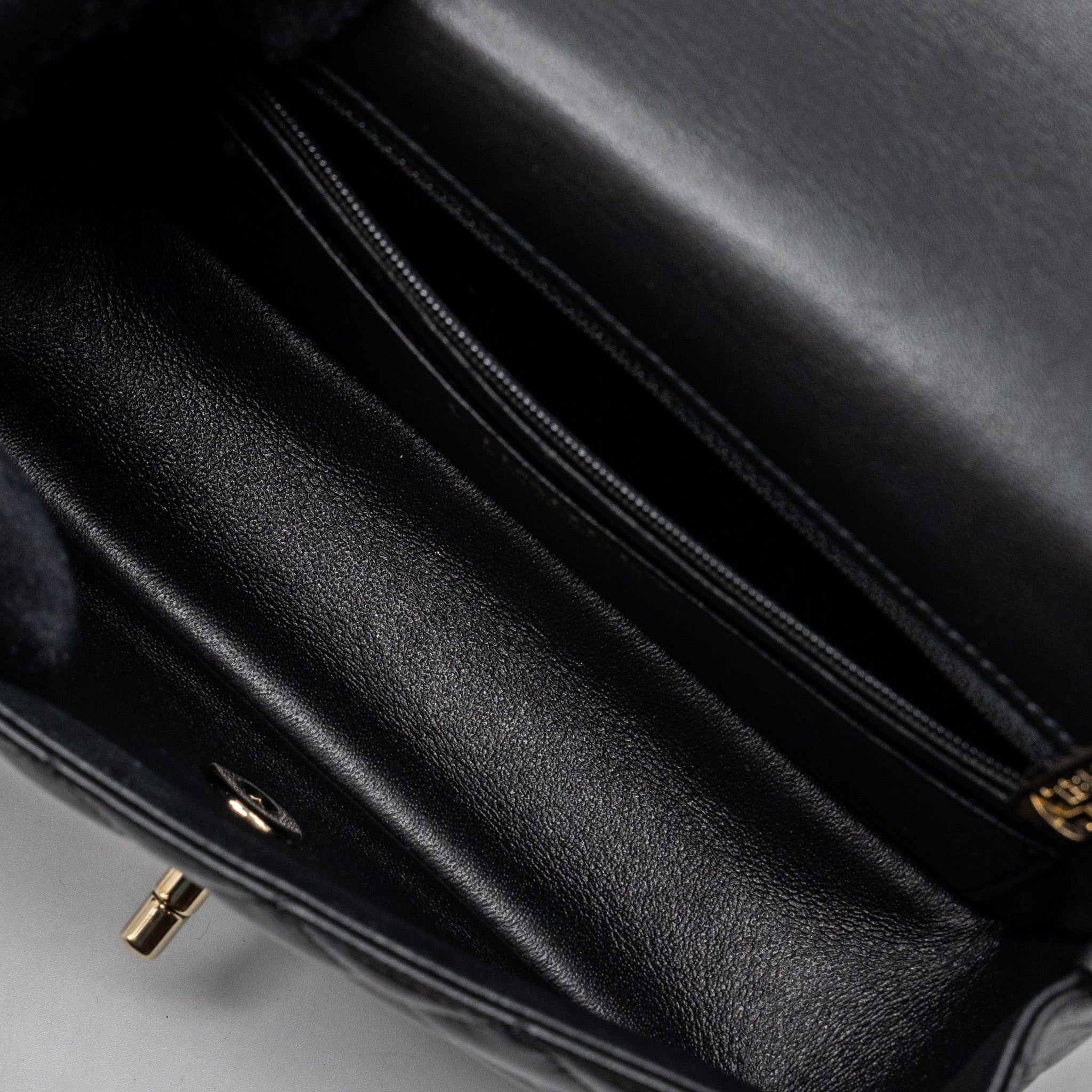 CHANEL MINI RECTANGULAR FLAP BAG LAMBSKIN BLACK LGHW