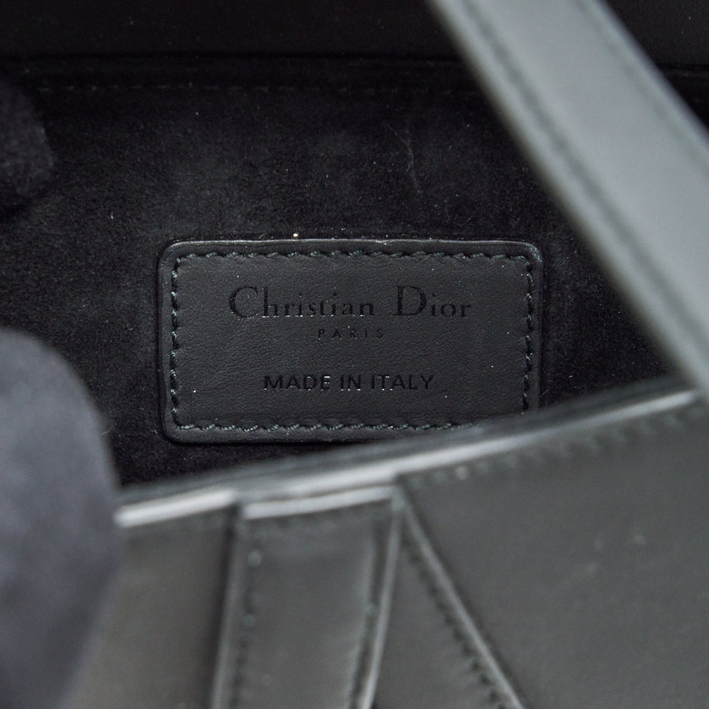 DIOR MINI SADDLE CALFSKIN SO BLACK WITH AN EXTRA SHOULDER STRAP