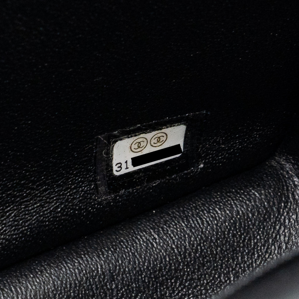 CHANEL MINI RECTANGULAR FLAP BAG LAMBSKIN BLACK LGHW