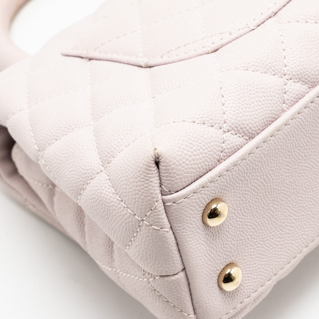 CHANEL SMALL COCO HANDLE CAVIAR LILAC LGHW