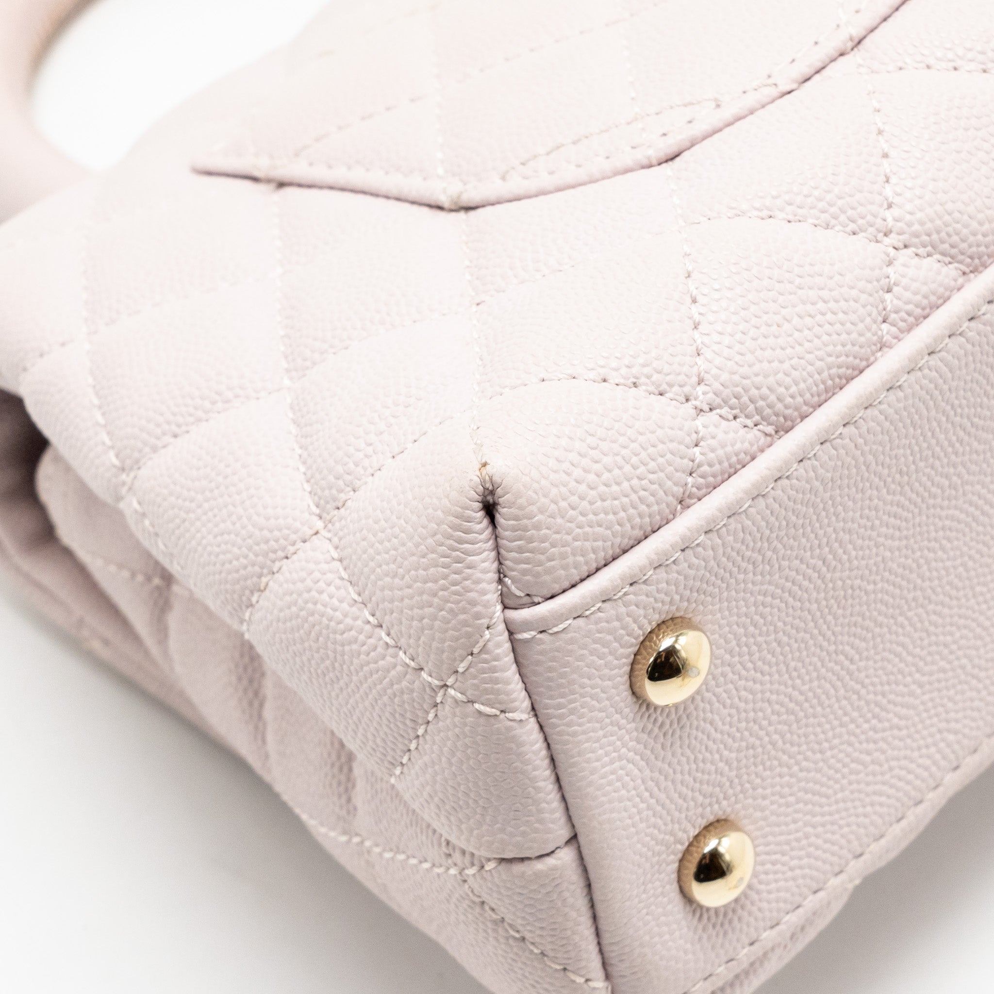 CHANEL SMALL COCO HANDLE CAVIAR LILAC LGHW