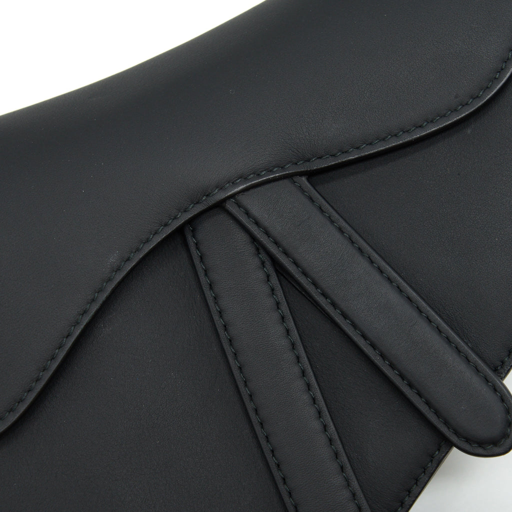 DIOR MINI SADDLE CALFSKIN SO BLACK WITH AN EXTRA SHOULDER STRAP