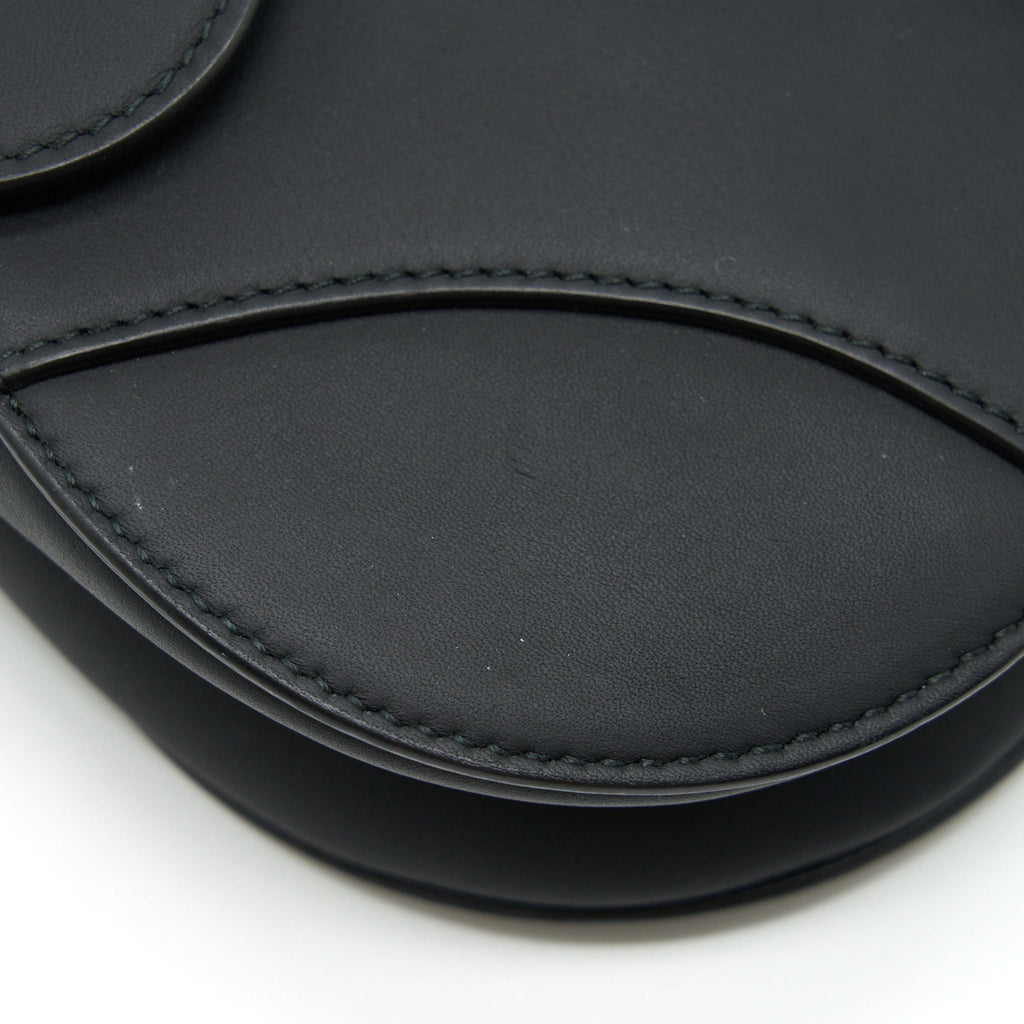 DIOR MINI SADDLE CALFSKIN SO BLACK WITH AN EXTRA SHOULDER STRAP