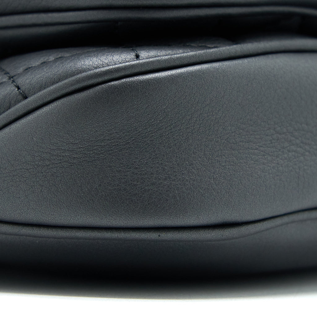 CHANEL QUILTED WAIST BAG CALFSKIN BLACK LGHW
