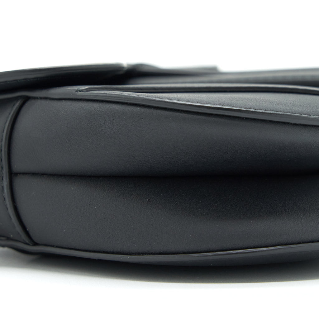 DIOR MINI SADDLE CALFSKIN SO BLACK WITH AN EXTRA SHOULDER STRAP