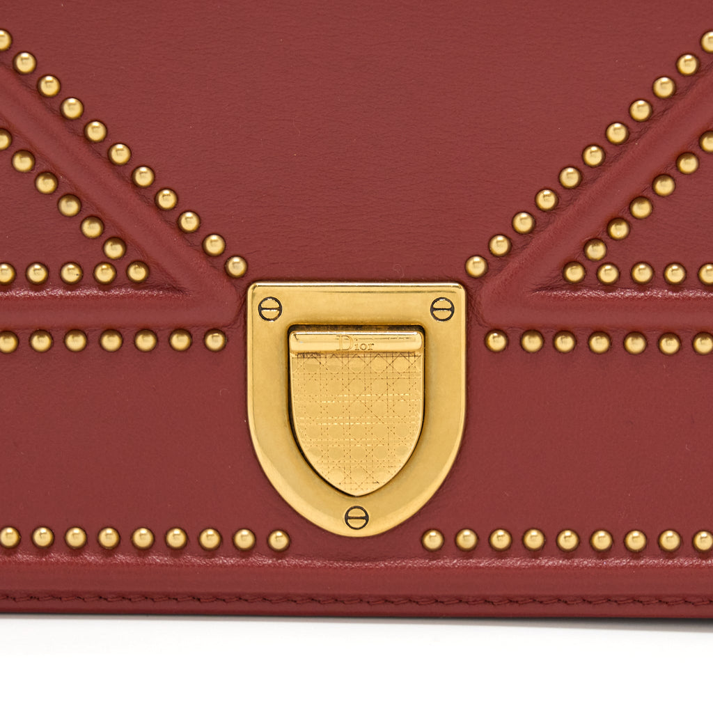DIOR DIORAMA CROSSBODY BAG WITH HANDLE RED GHW
