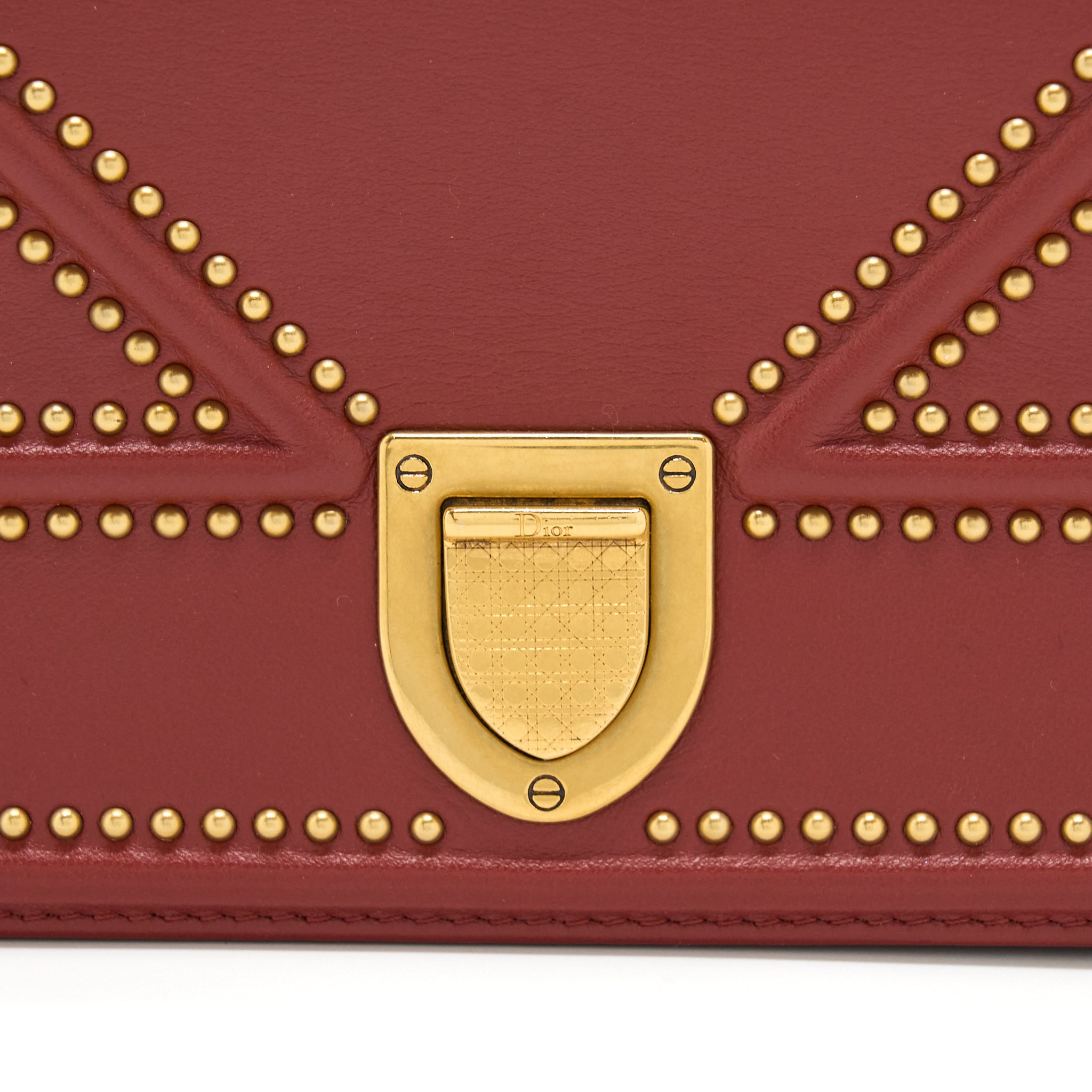 DIOR DIORAMA CROSSBODY BAG WITH HANDLE RED GHW