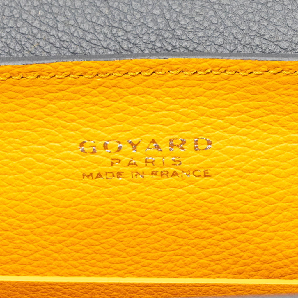 GOYARD MINI SAIGON BAG GOYARDINE CAVAS/CALFSKIN GREY SHW