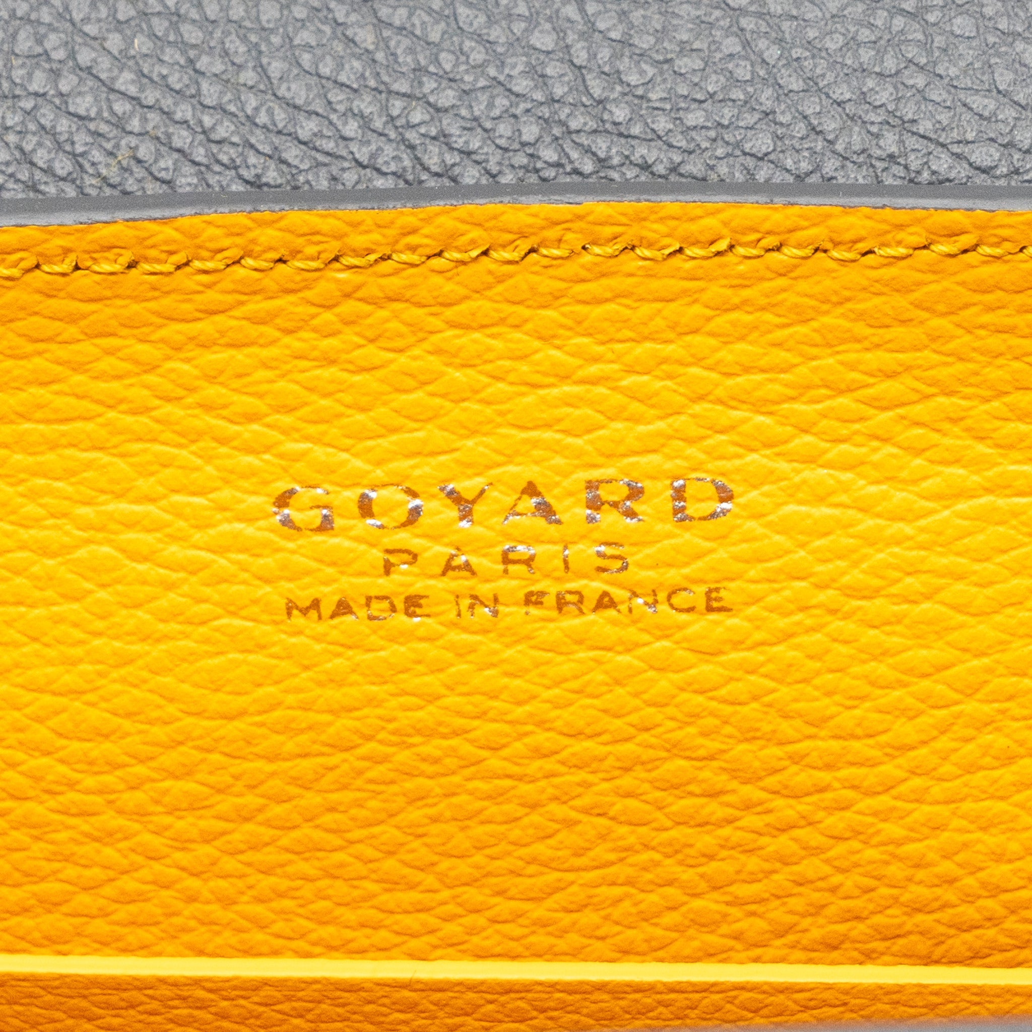 GOYARD MINI SAIGON BAG GOYARDINE CAVAS/CALFSKIN GREY SHW