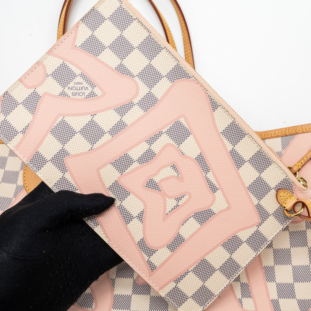 LOUIS VUITTON NEVERFULL MM DAMIER AZUR TAHITI GHW