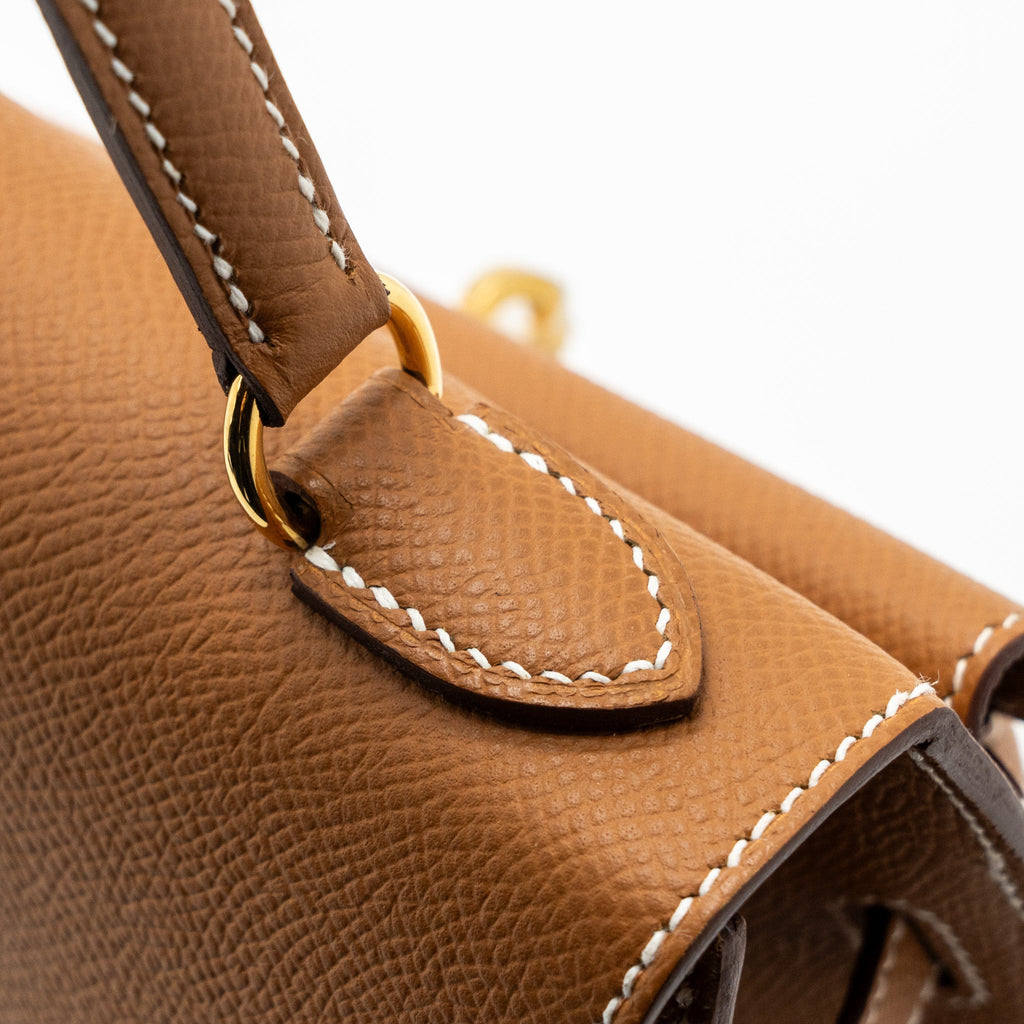 HERMES KELLY SELLIER EN DESORDRE 20 EPSOM GOLD GHW