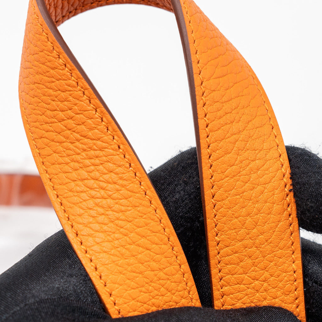 HERMES MINI LINDY CLEMENCE ORANGE GHW