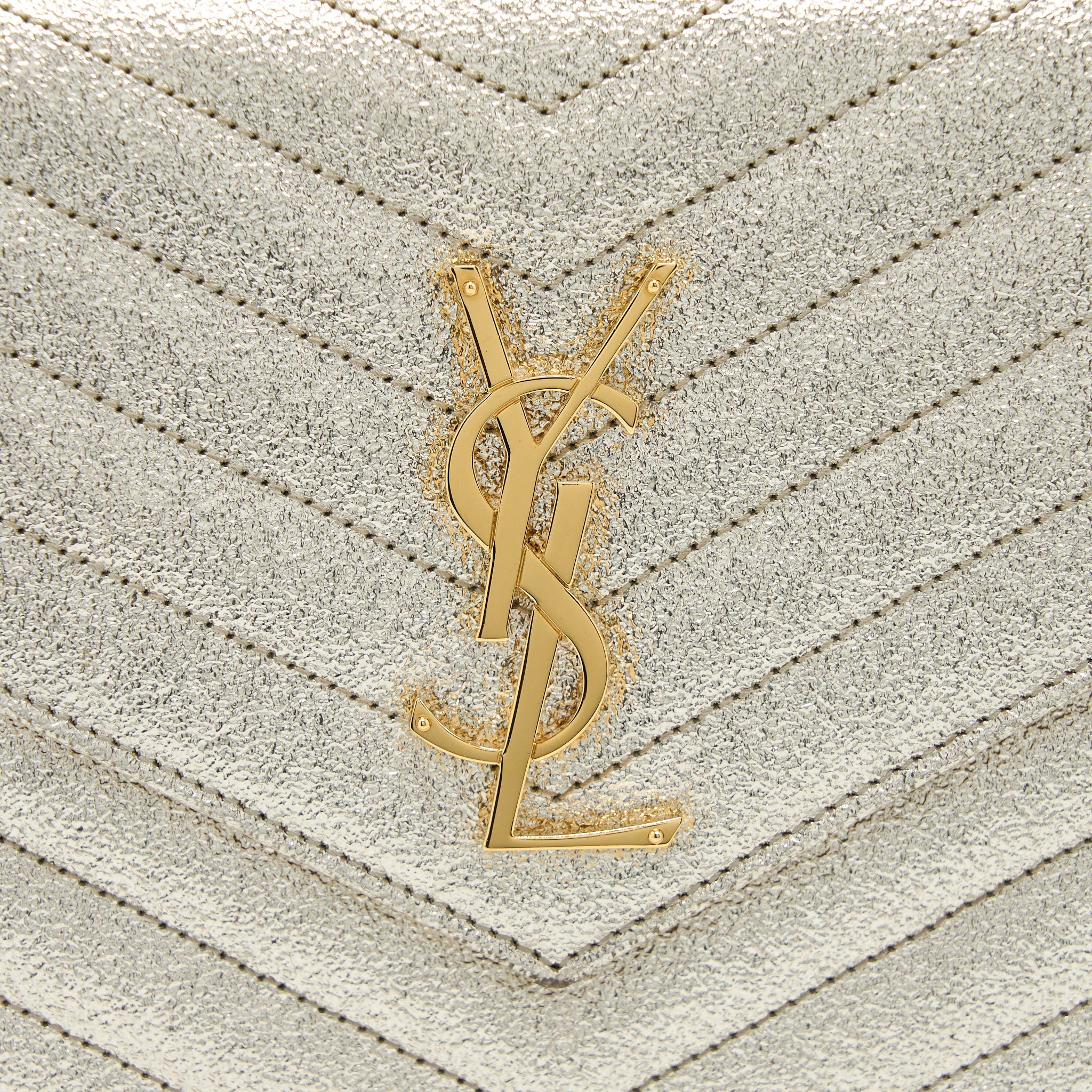 SAINT LAURENT/YSL ENVELOP CHAIN WALLET CALFSKIN GOLD GHW