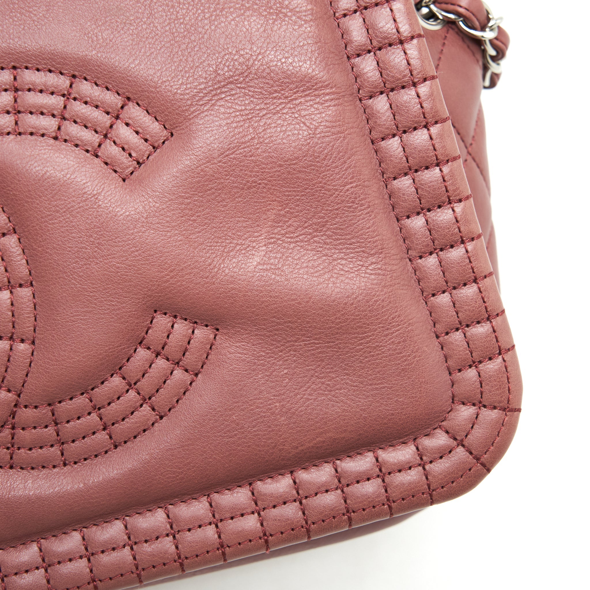 CHANEL FLAP TOTE BAG BROWN SHW