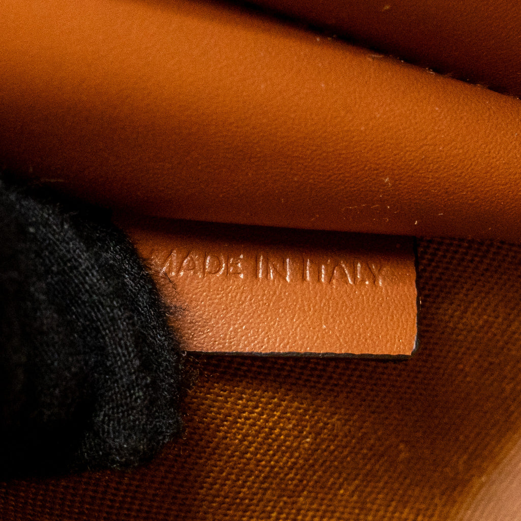 CELINE LARGE COSMETIC POUCH TRIOMPHE CANVAS/CALFSKIN TAN GHW