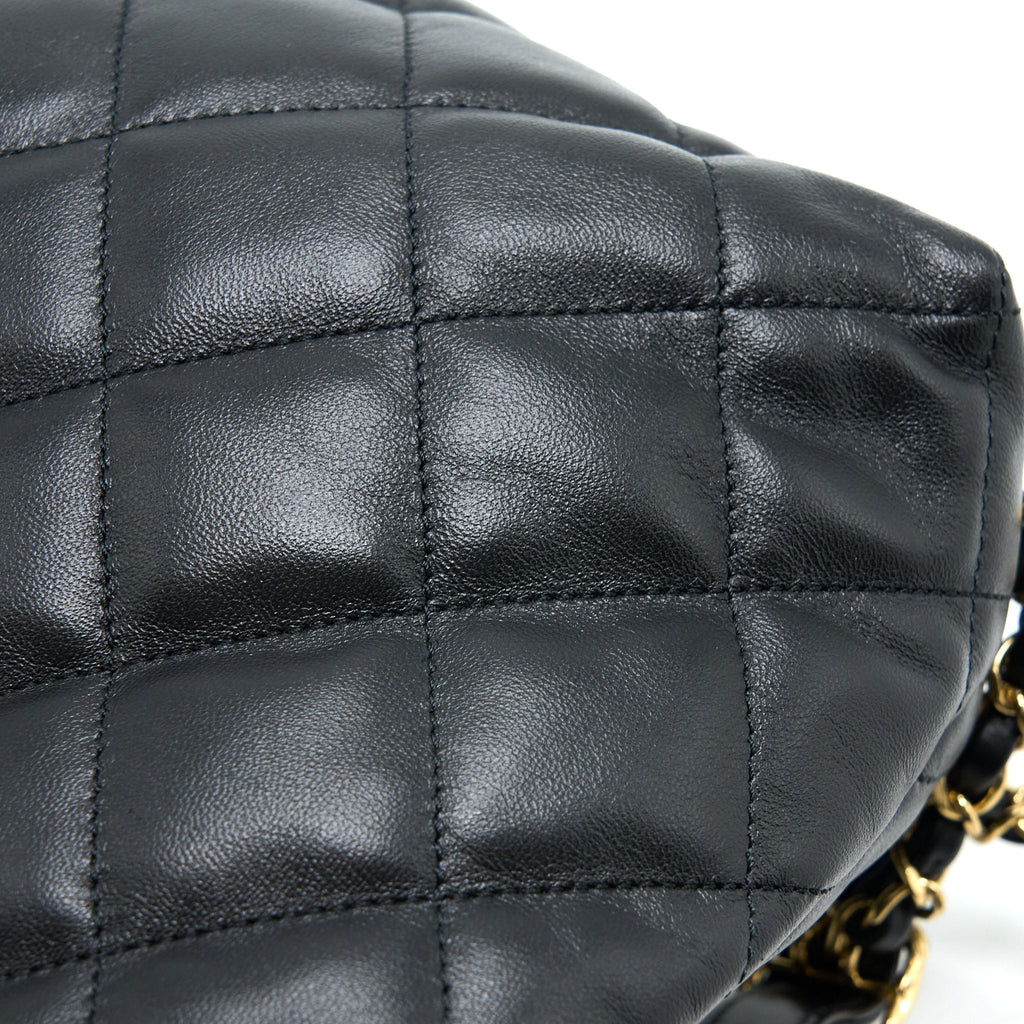 CHANEL 22B HOBO BAG LAMBSKIN BLACK GHW (MICROCHIP)