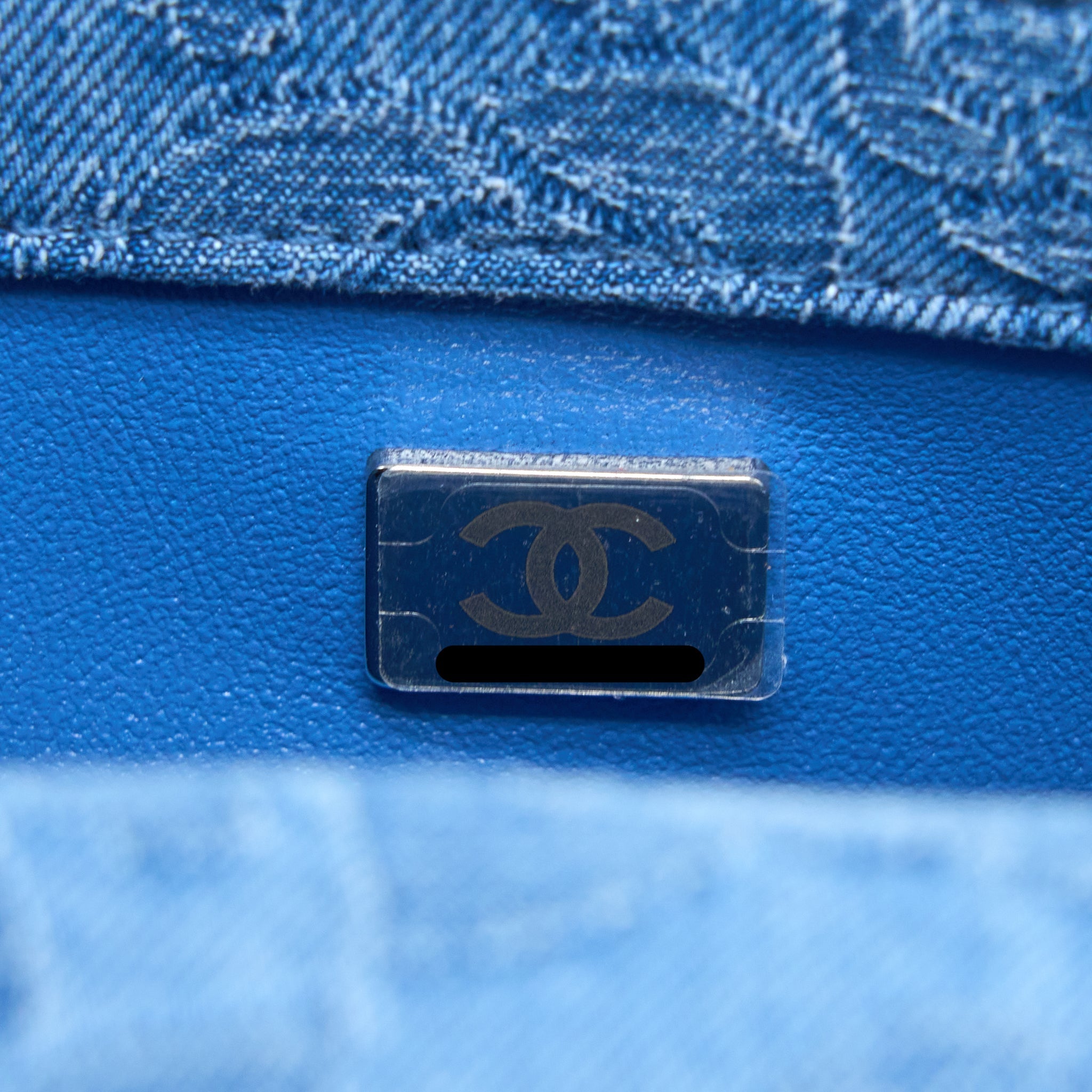 CHANEL COCO LOVE FLAP BAG CAMELLIA DENIM BLUE SHW (MICROCHIP)