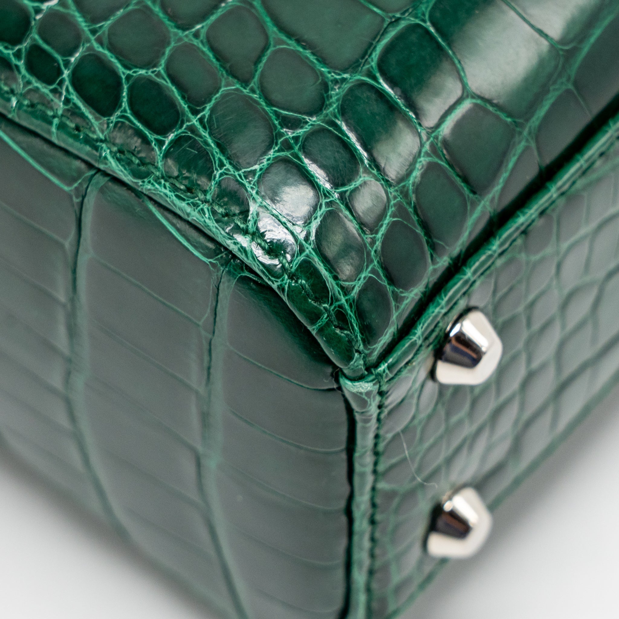 DIOR MINI LADY DIOR CROCODILE GREEN SHW