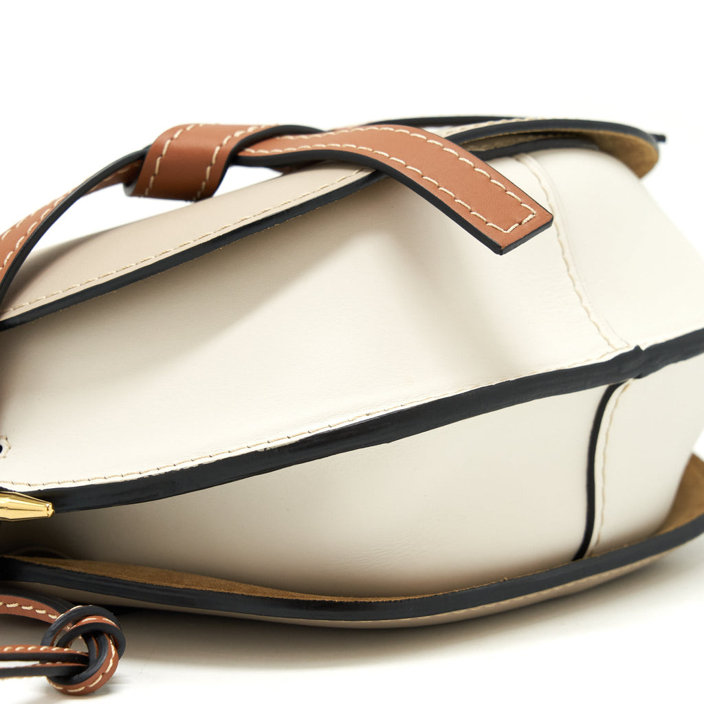 LOEWE SMALL GATE BAG SOFT CALFSKIN OAT/ WHITE MULTICOLOUR