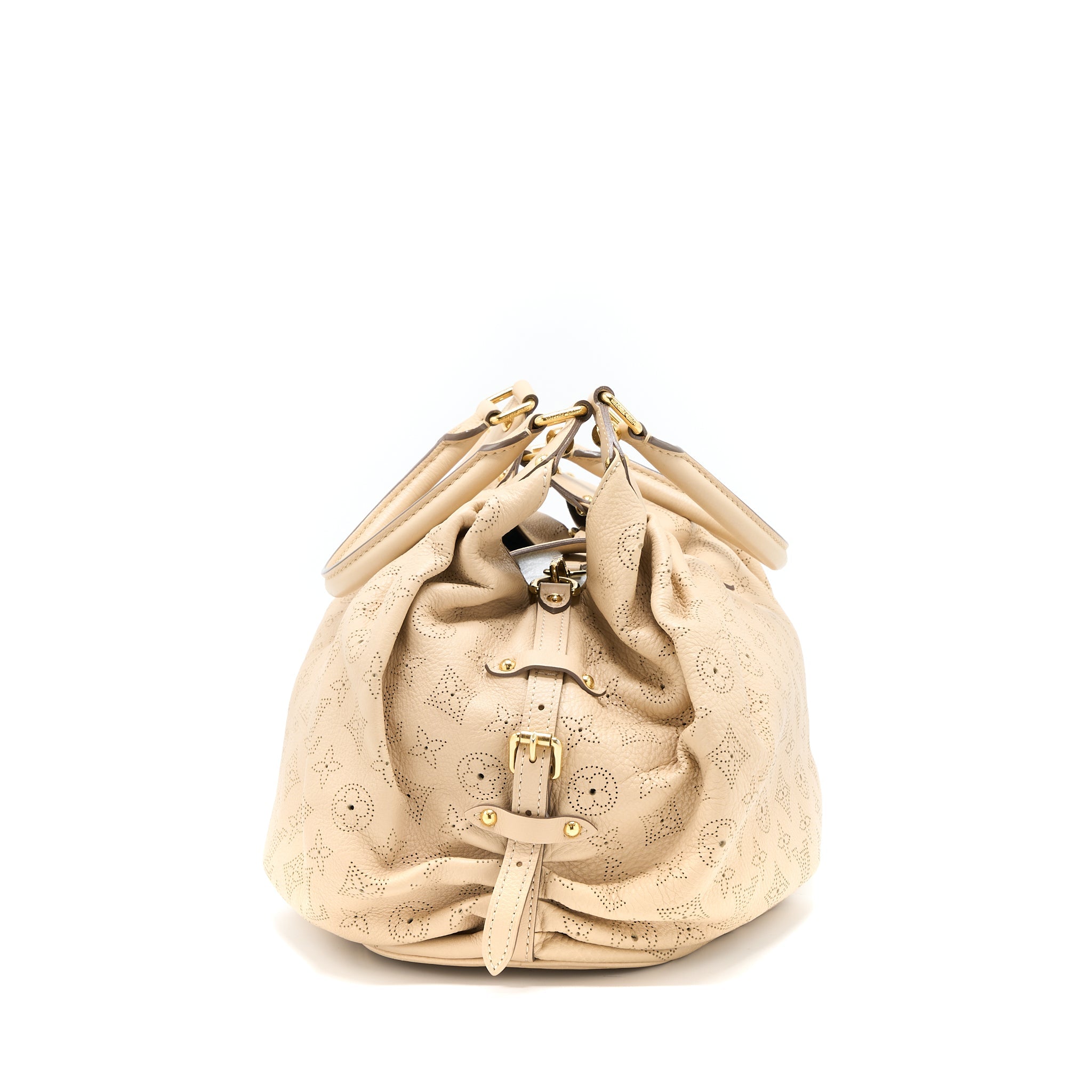 LOUIS VUITTON MAHINA HINA SHOULDER BAG BEIGE GHW