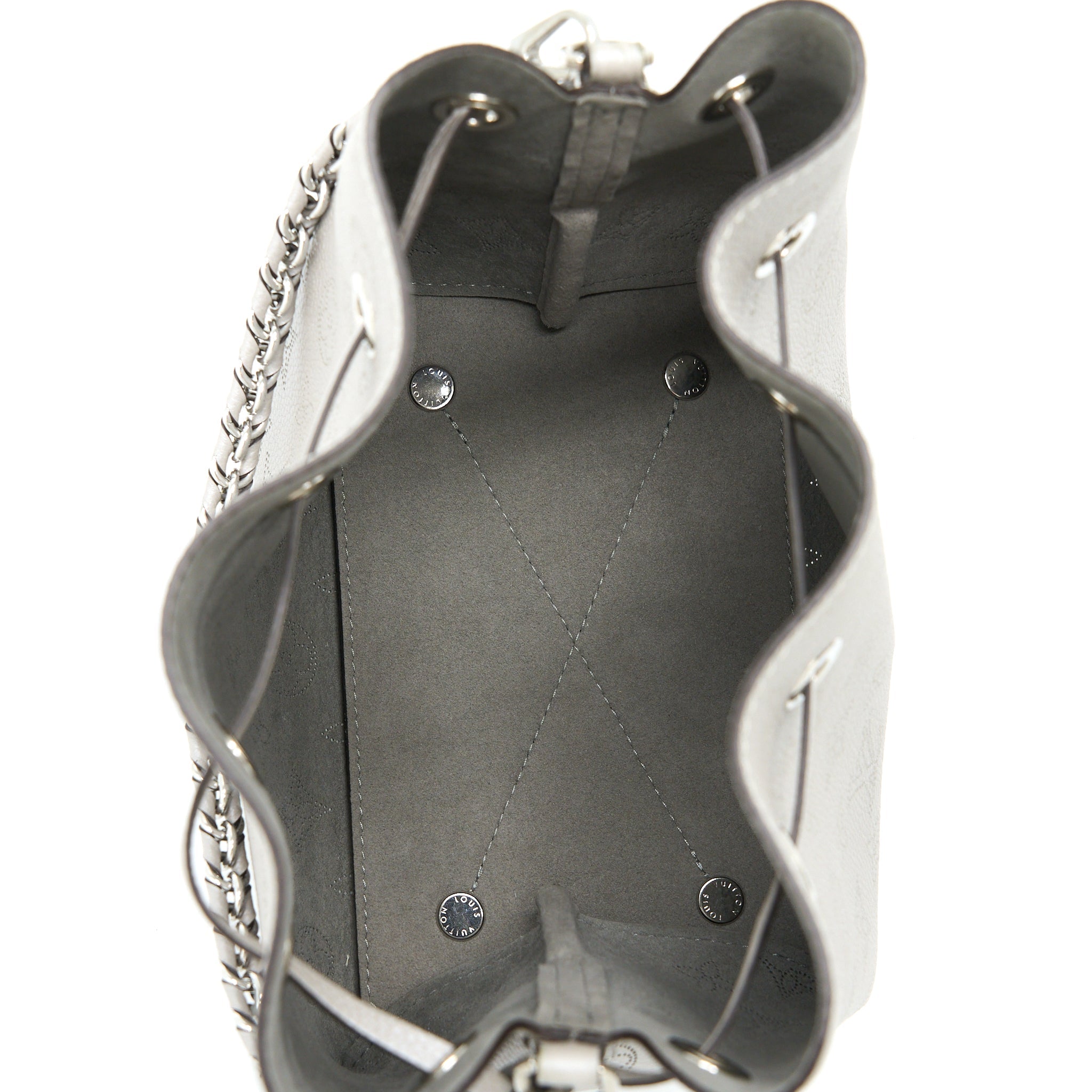LOUIS VUITTON BELLA BUCKET BAG CALFSKIN SILVER SHW (NEW VERSION)