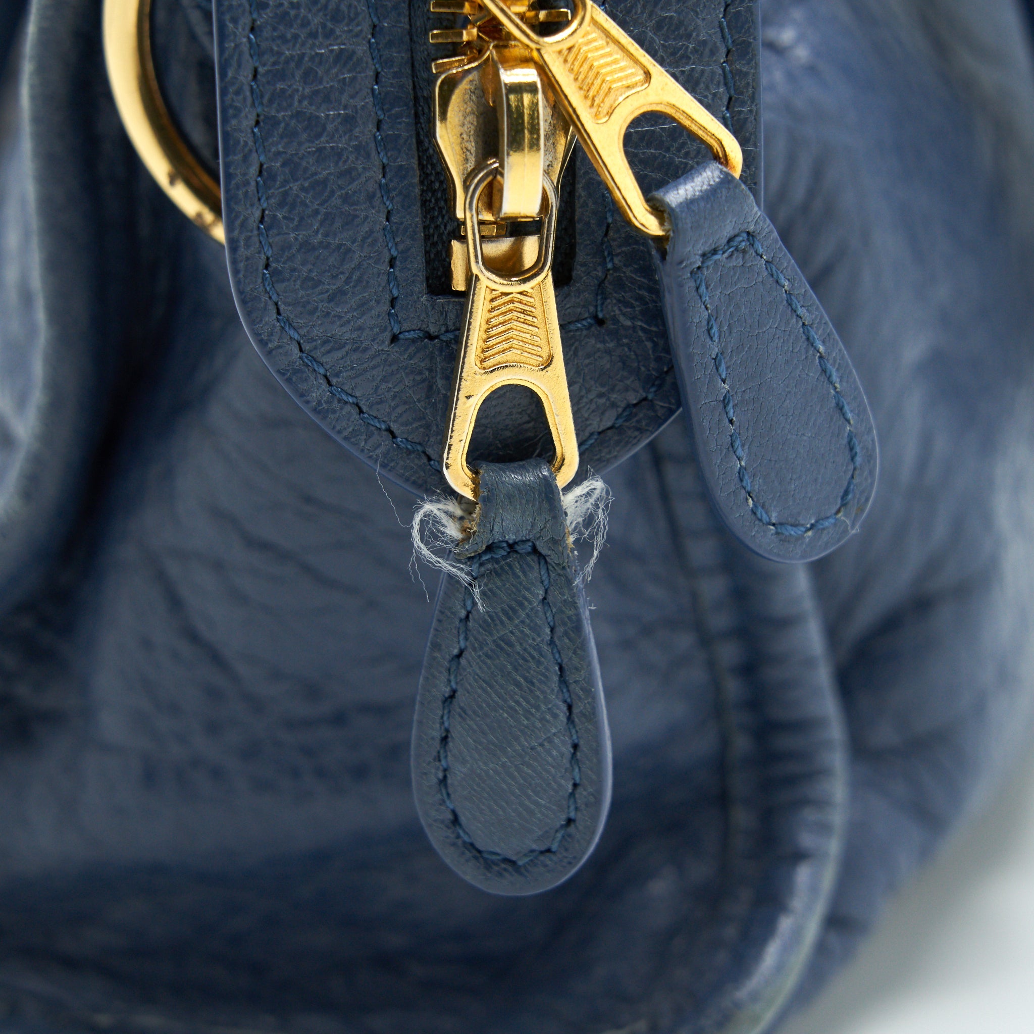 BALENCIAGA MINI CITY CROSSBODY BAG BLUE GHW