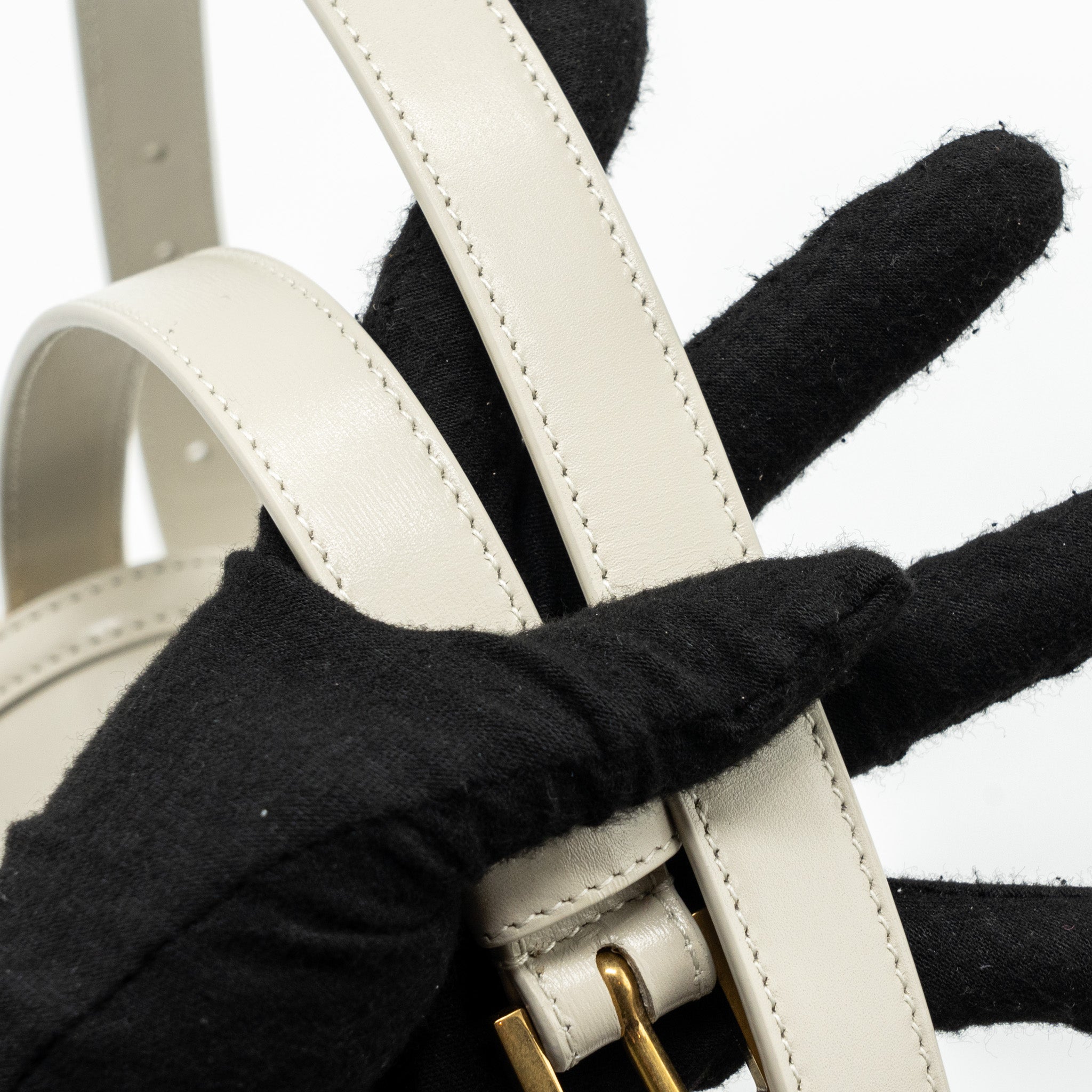 SAINT LAURENT SMALL SOLFERINO SATCHEL CROSSBODY BAG WHITE GHW