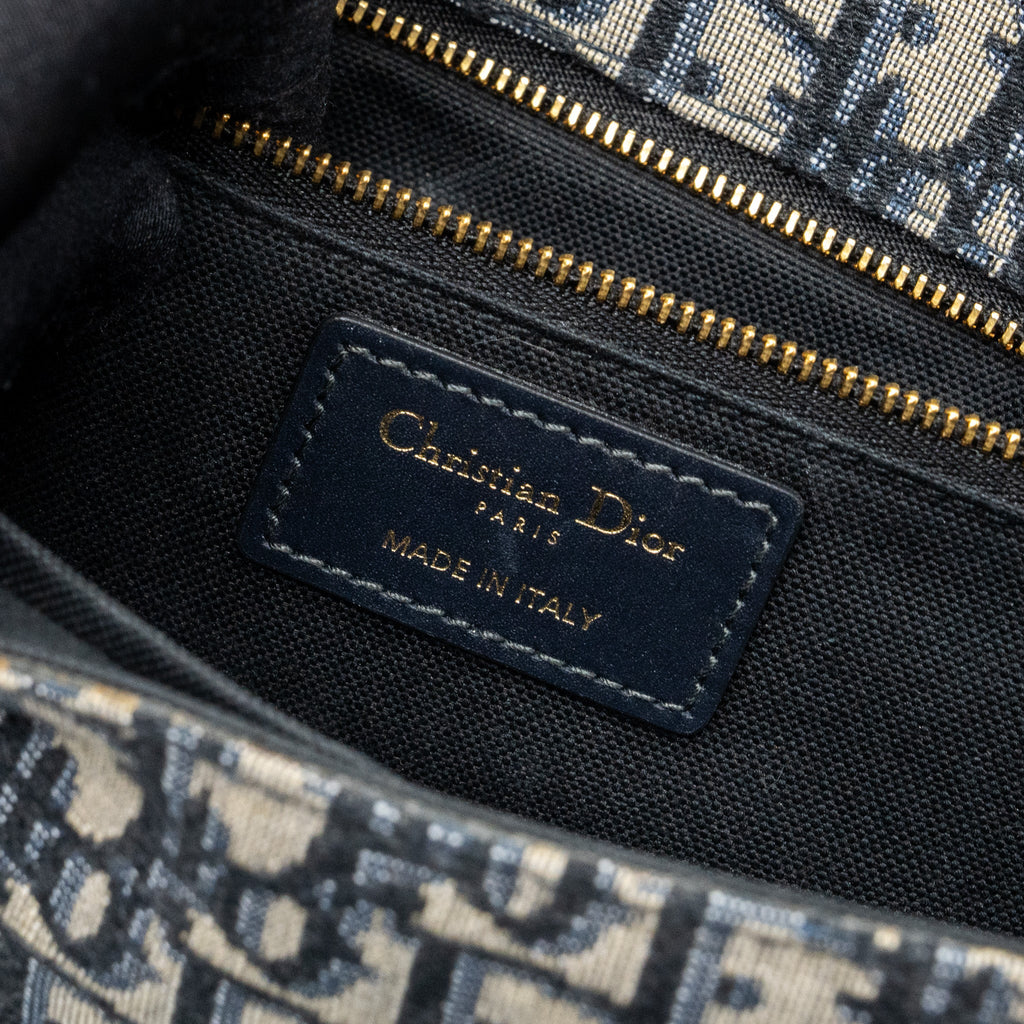 DIOR 30 MONTAIGNE BAG BLUE DIOR OBLIQUE JACQUARD CANVAS/ LEATHER GHW