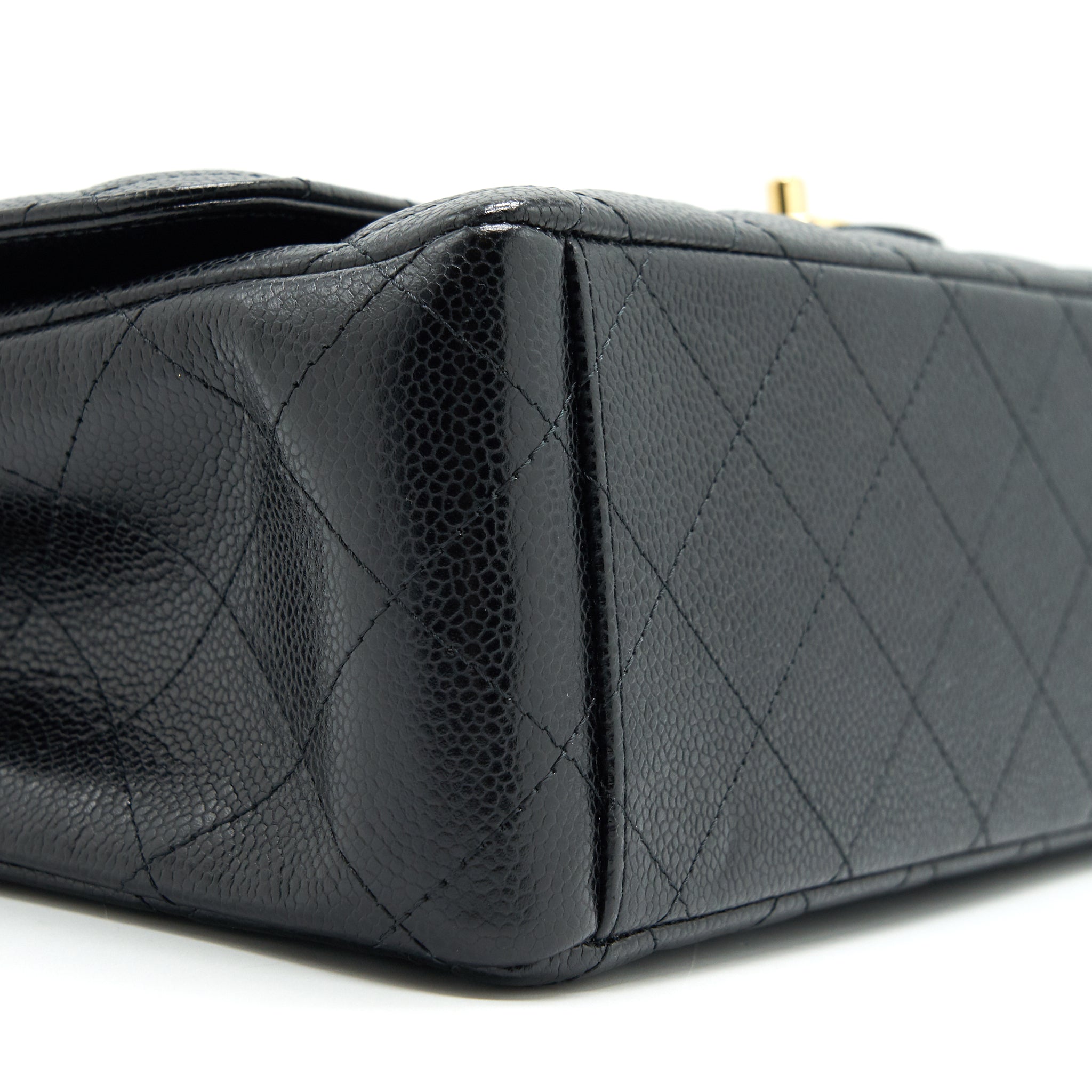CHANEL MAXI CLASSIC DOUBLE FLAP CAVIAR BLACK GHW SERIAL 20