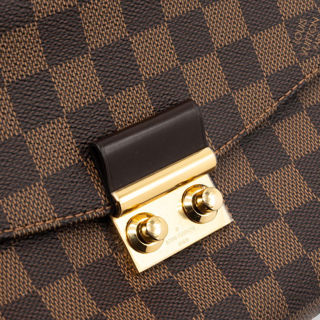 LOUIS VUITTON CROISETTE BAG DAMIER EBENE CANVAS GHW