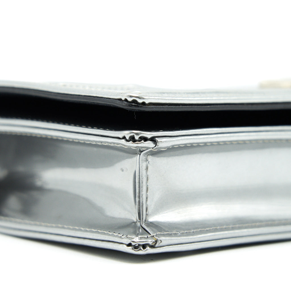 DIOR DIORAMA WALLET ON CHAIN IN SILVER