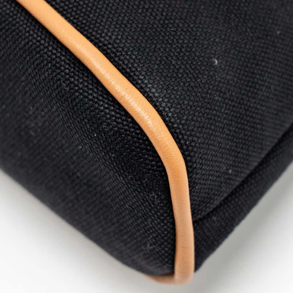 HERMES BOLIDE CASE, MINI MODEL COTTON BLACK/ORANGE SHW