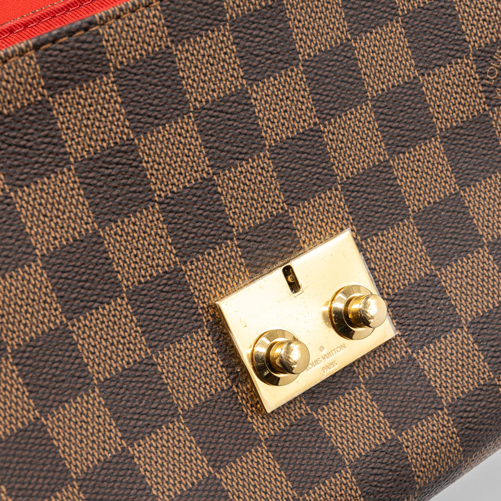 LOUIS VUITTON CROISETTE BAG DAMIER EBENE CANVAS GHW