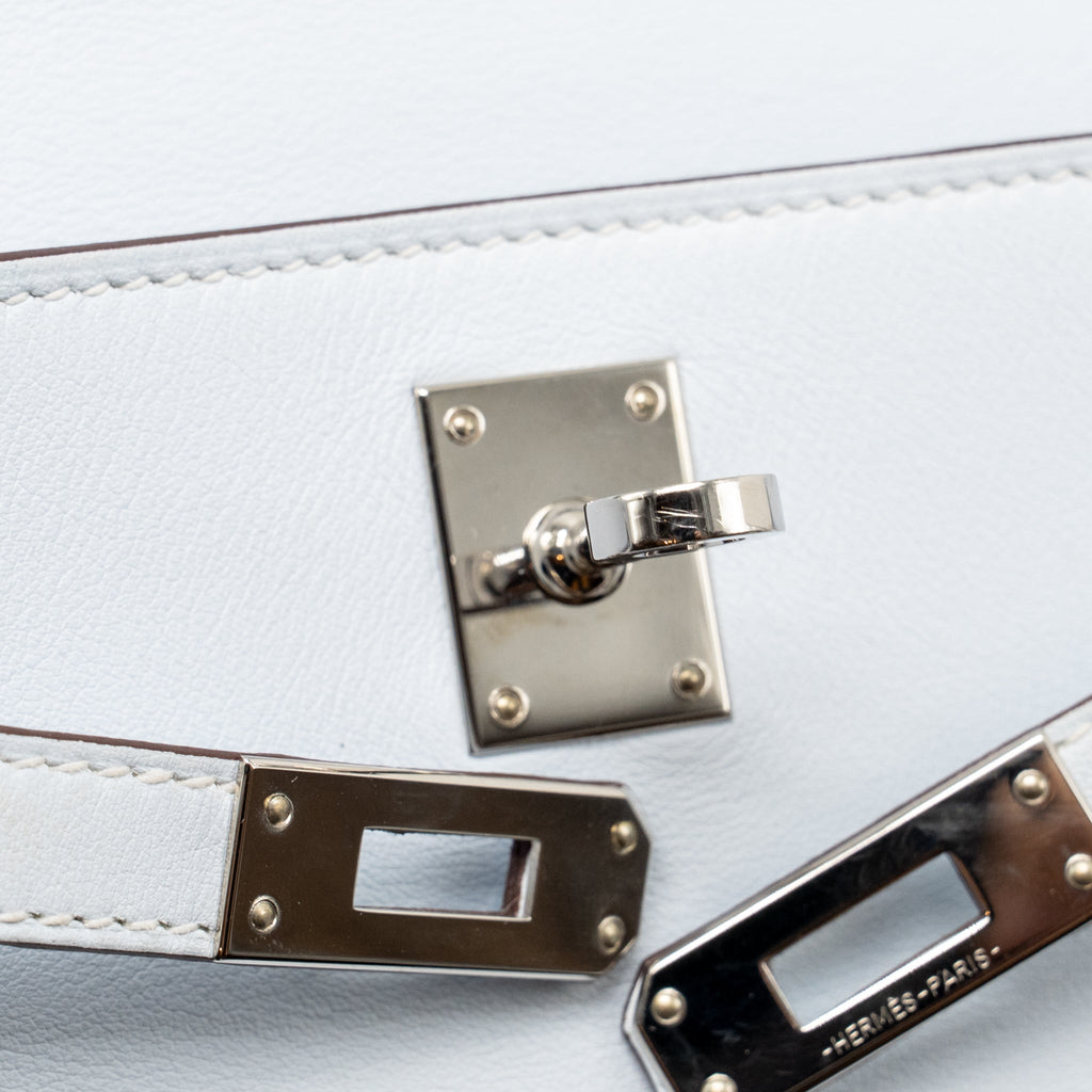 HERMES KELLY POCHETTE SWIFT BLEU BRUME SHW