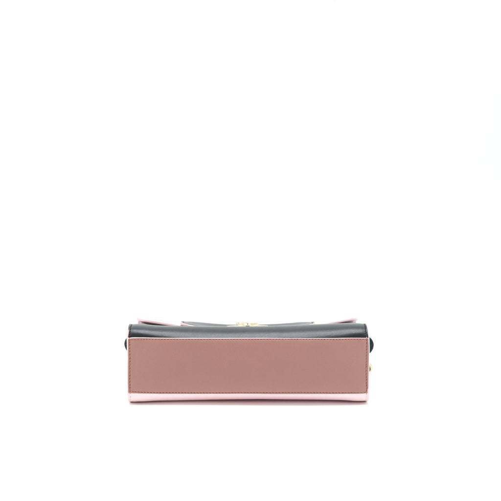 DIOR DIOREVER CLUTCH WITH STRAP PINK AND BLACK LGHW