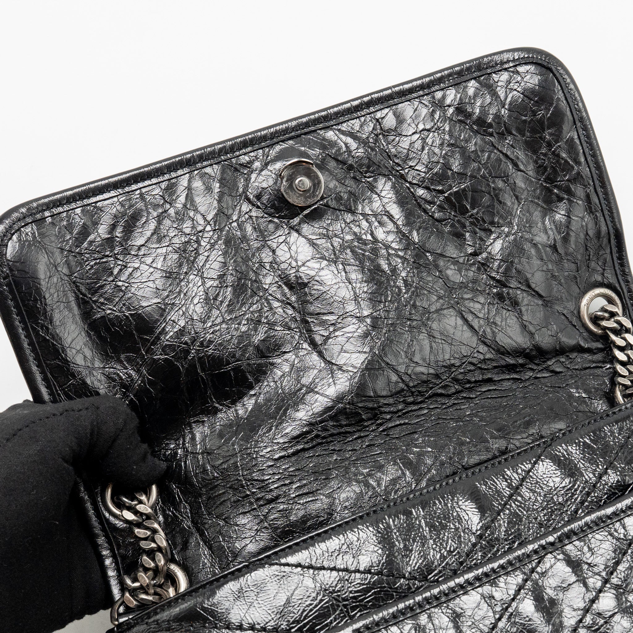 SAINT LAURENT / YSL MEDIUM NIKI CALFSKIN BLACK SHW