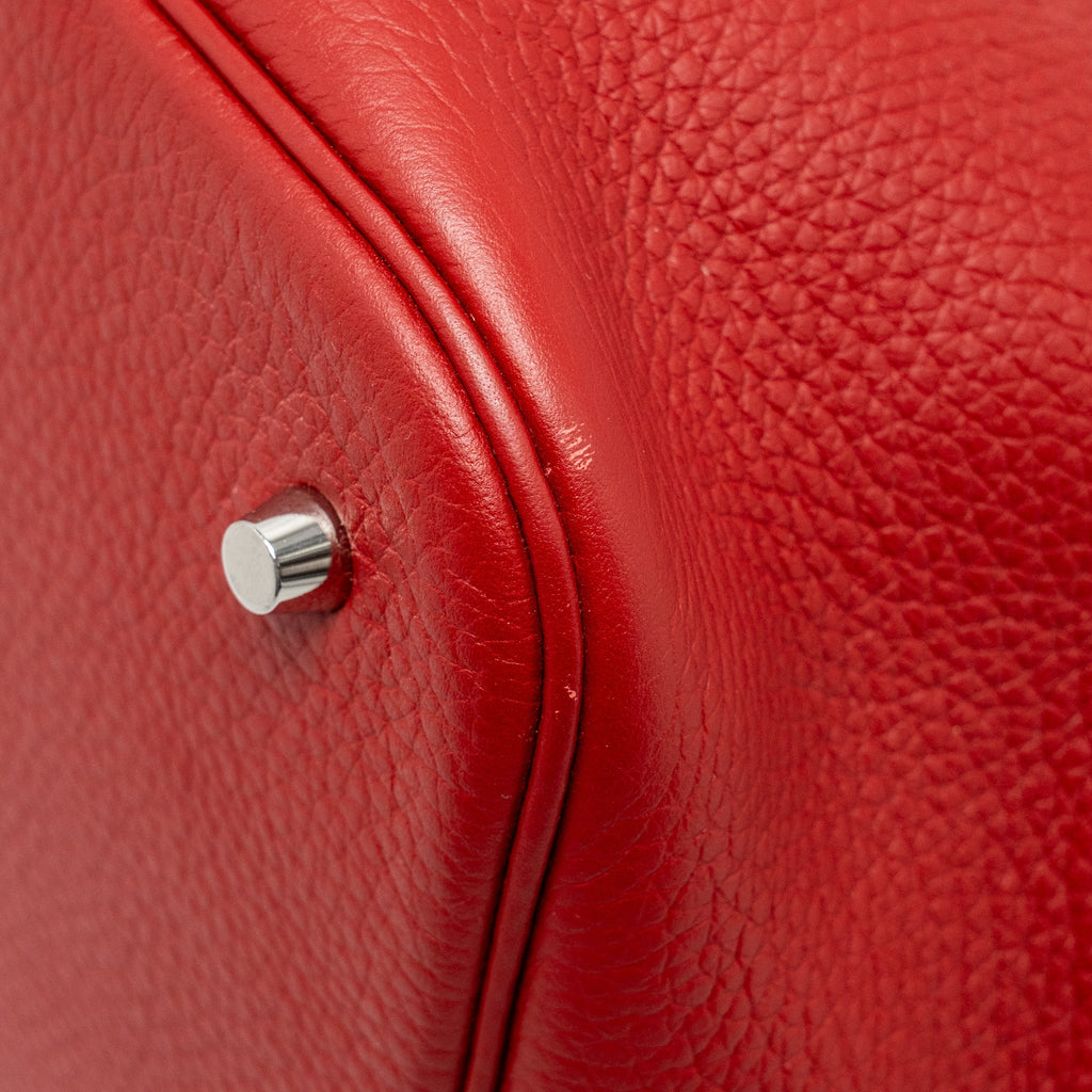 HERMES PICOTIN 26 LOCK BAG CLEMENCE RED SHW