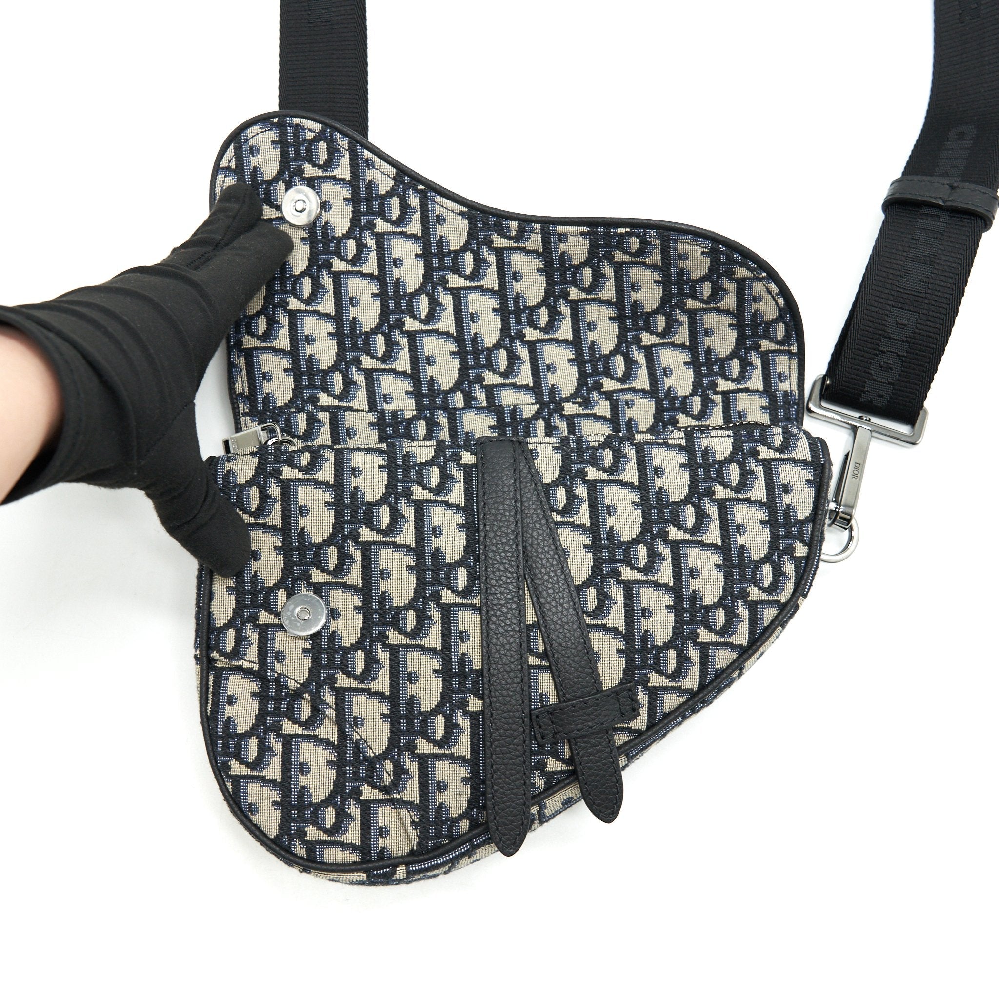 CHRISTIAN DIOR OBLIQUE SADDLE BELT BAG
