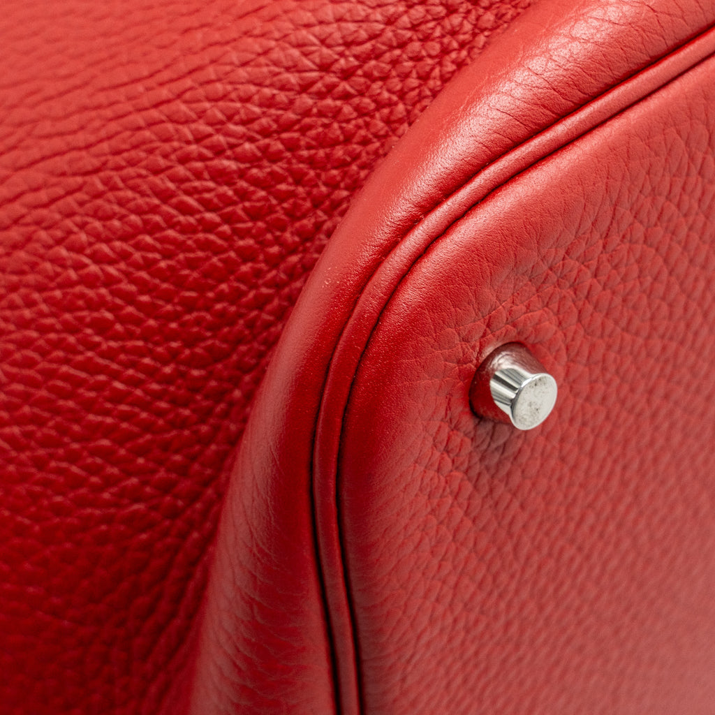 HERMES PICOTIN 26 LOCK BAG CLEMENCE RED SHW