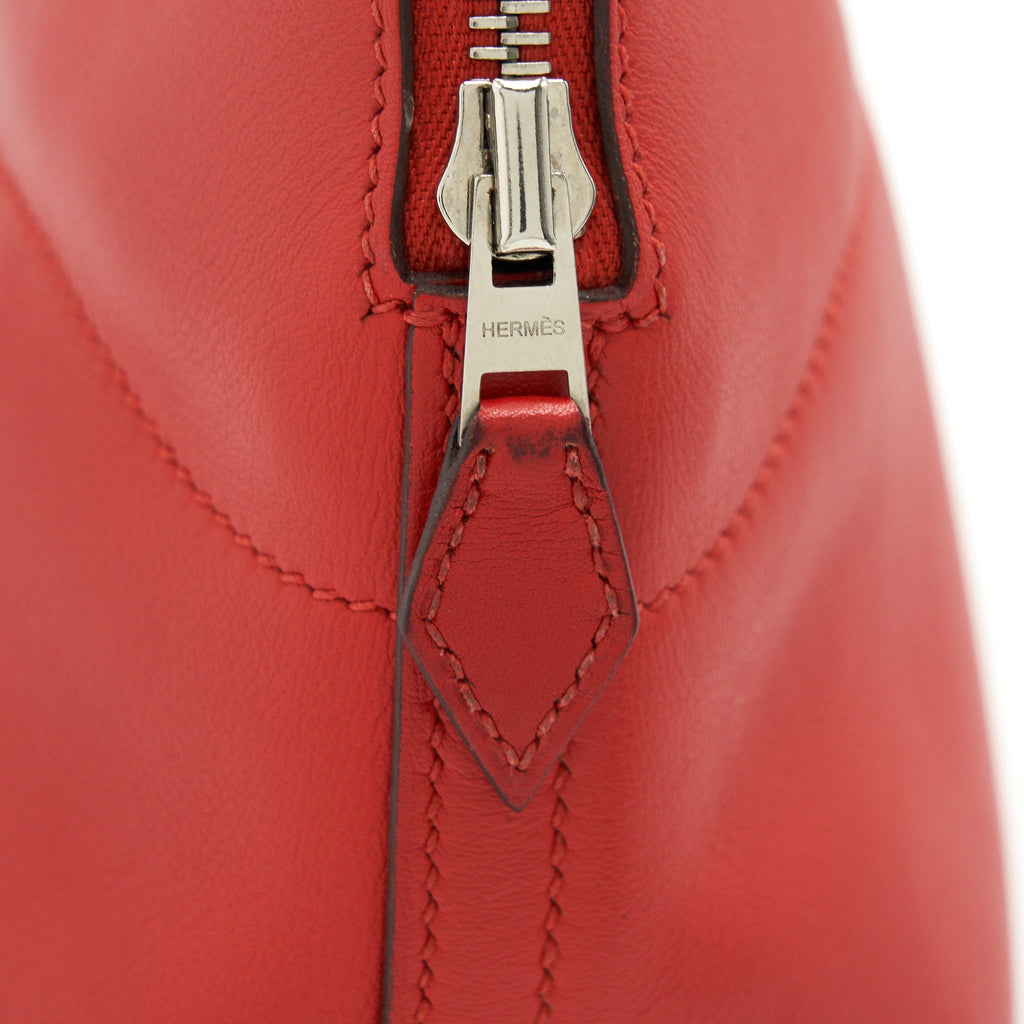 HERMES BOLIDE 27 SWIFT LEATHER RED WITH SHW