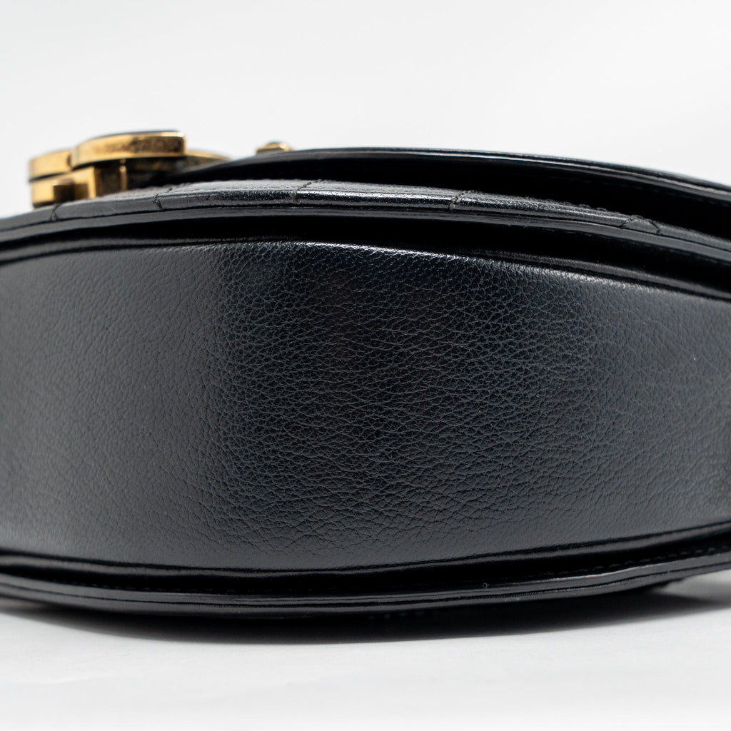 CHANEL SMALL COCO CURVE FLAP BAG SHINY GOATSKIN/CALFSKIN BLACK GHW