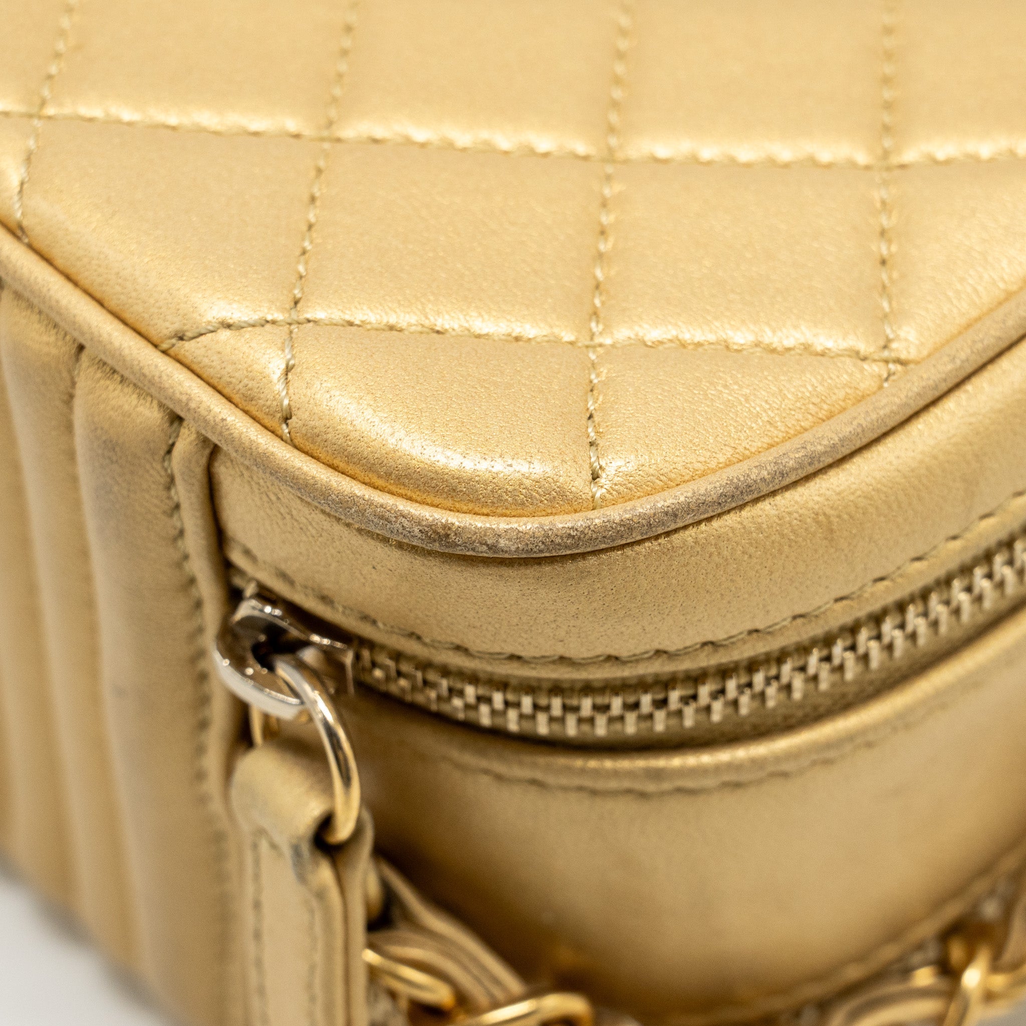CHANEL COCO BOY CAMERA BAG LAMBSKIN GOLD GHW