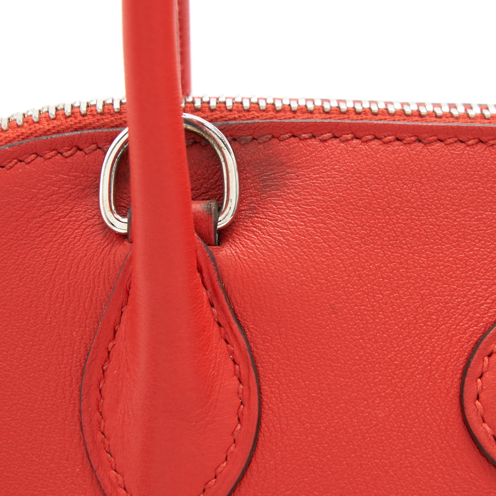 HERMES BOLIDE 27 SWIFT LEATHER RED WITH SHW