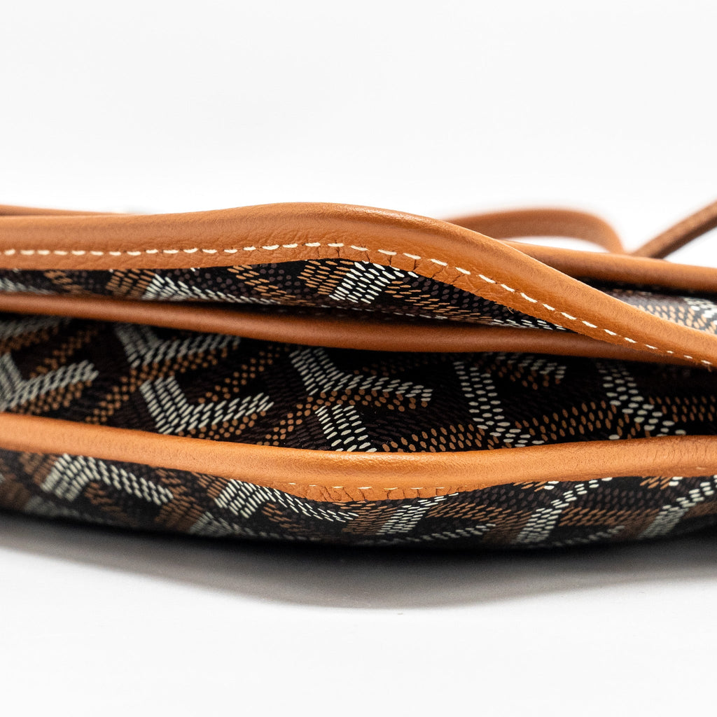 GOYARD PORTEFEUILLE POCHETTE PLUMET GOYARDINE CANVAS/LEATHER NOIR/NATUREL SHW