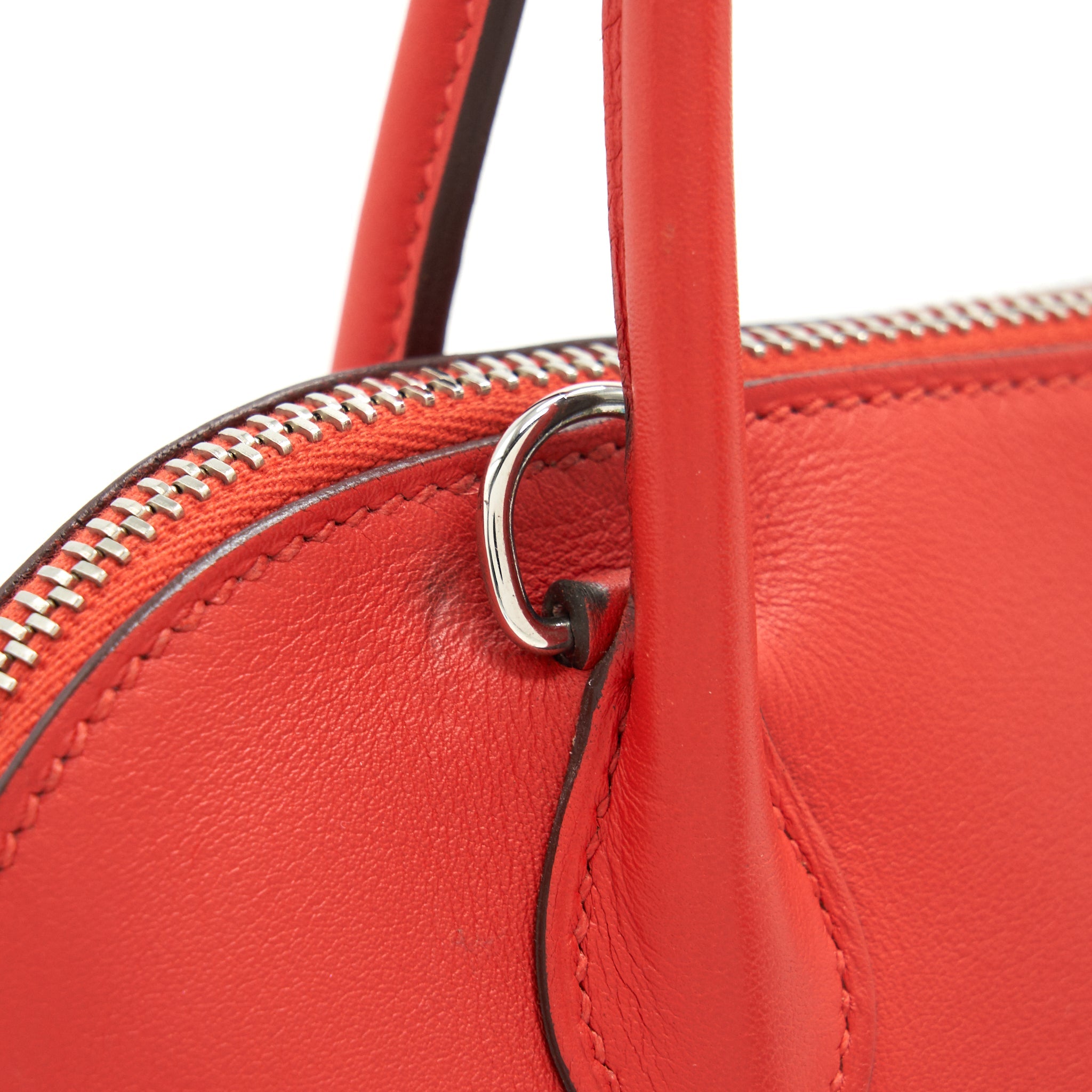 HERMES BOLIDE 27 SWIFT LEATHER RED WITH SHW