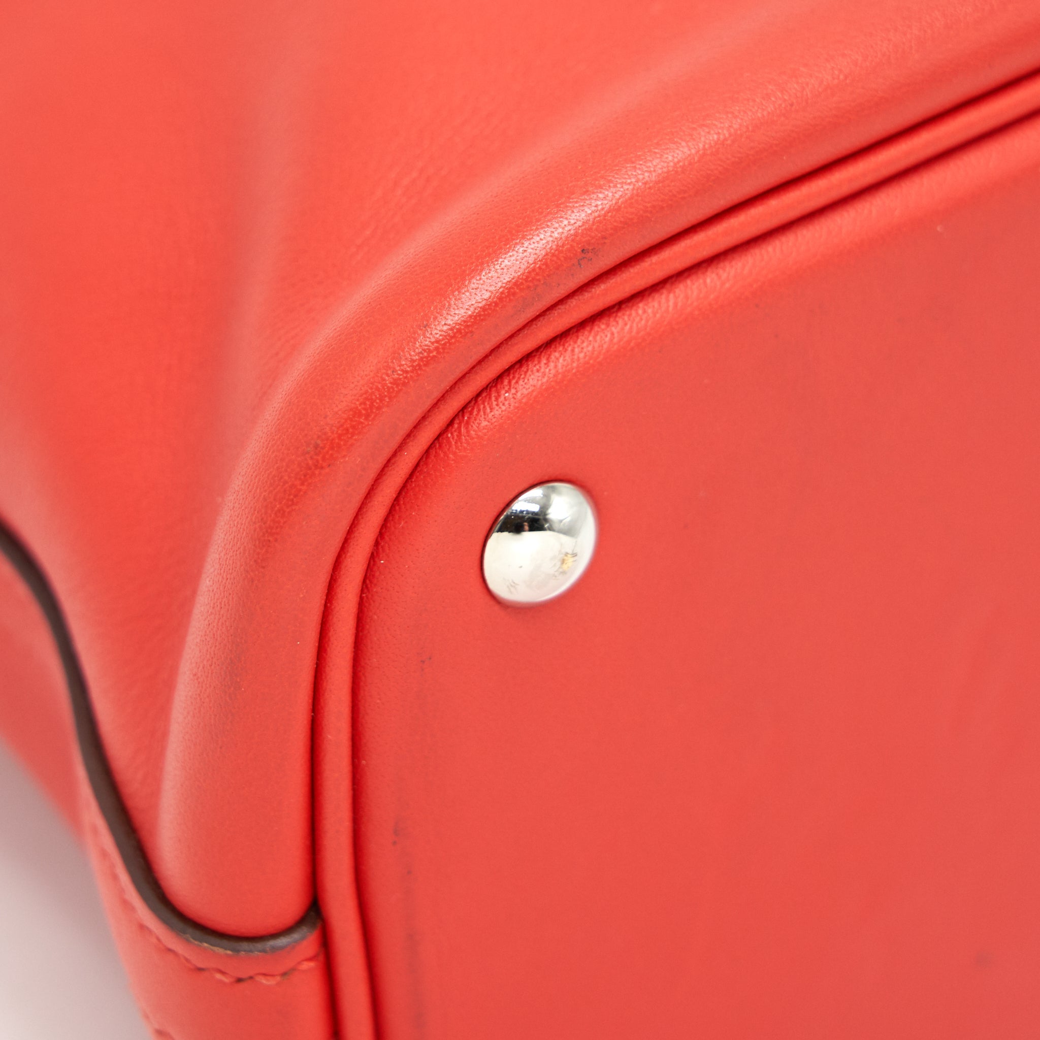 HERMES BOLIDE 27 SWIFT LEATHER RED WITH SHW