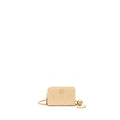 CHANEL 22C PEARL CRUSH CARD HOLDER WITH CHAIN BEIGE GHW