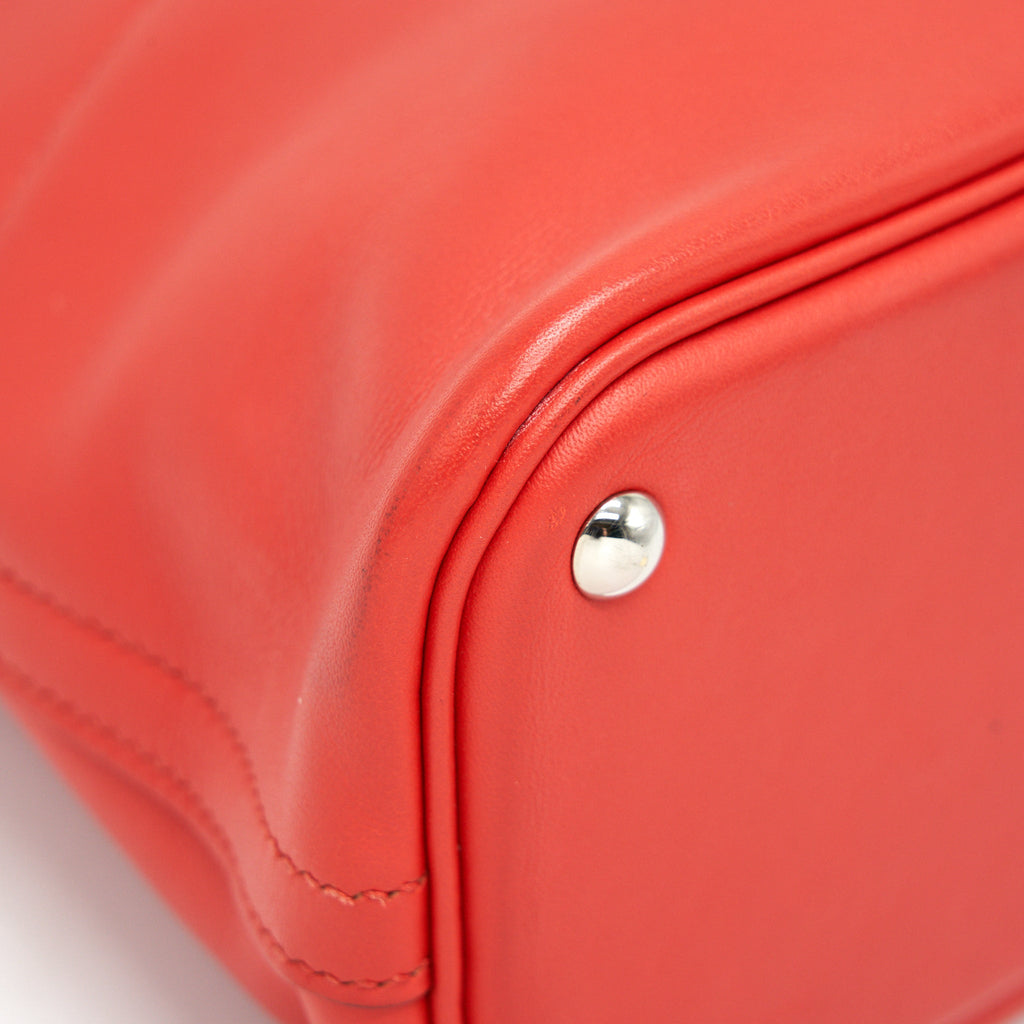 HERMES BOLIDE 27 SWIFT LEATHER RED WITH SHW