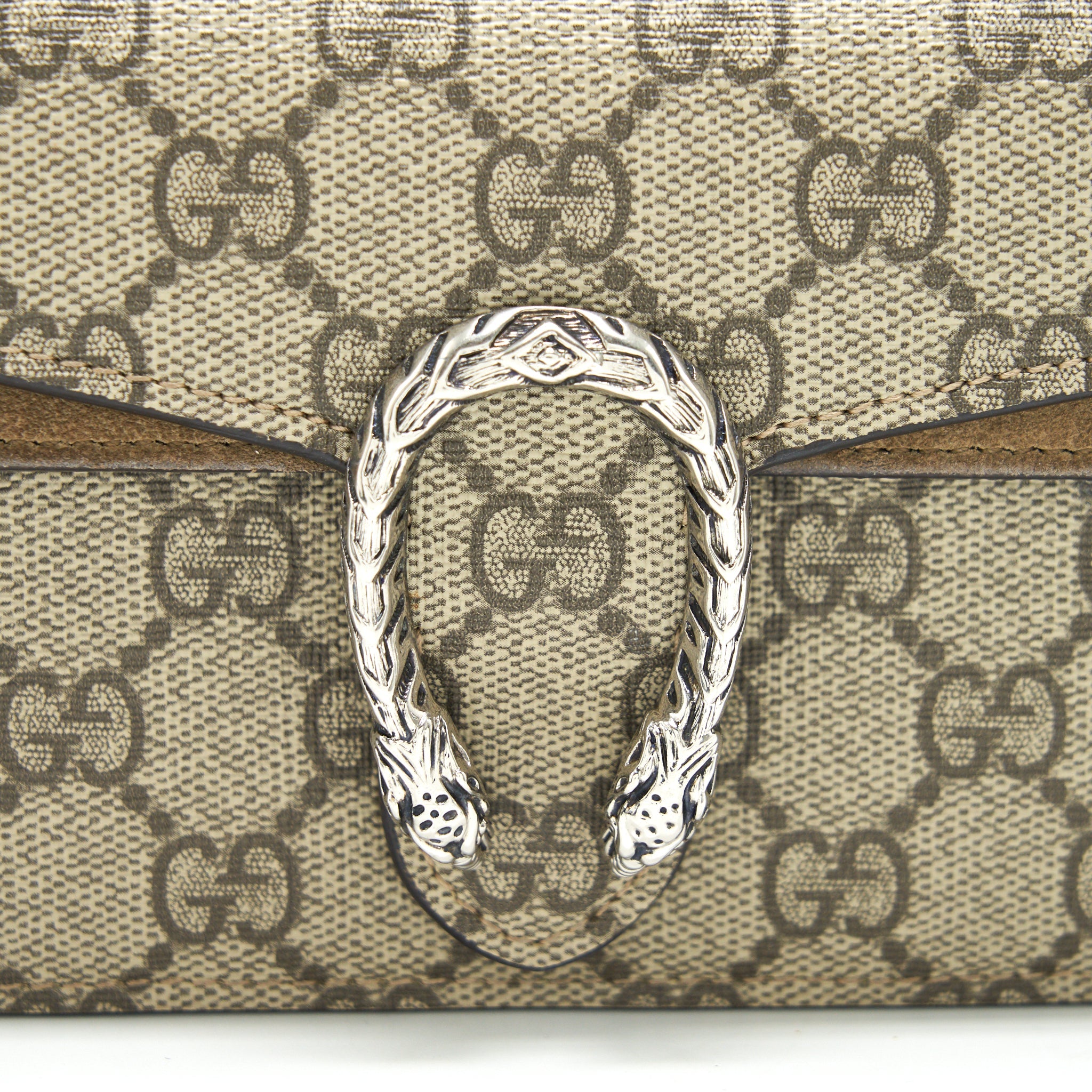 GUCCI DIONYSUS GG SUPREME SUPER MINI BAG BEIGE