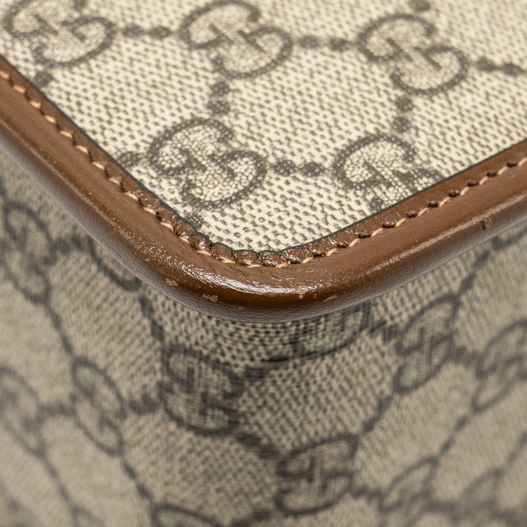 GUCCI TOP HANDLE HORSEBIT 1955 BAG GG SUPREME CANVAS GHW